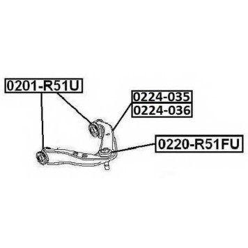 Рычаг верхний левый <b>ASVA 0224036</b>