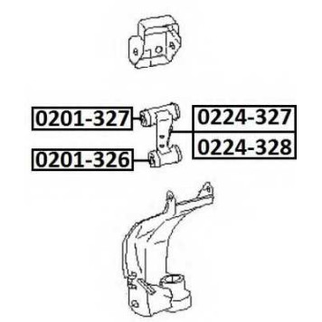 Рычаг независимой подвески колеса, подвеска колеса <b>ASVA 0224327</b>