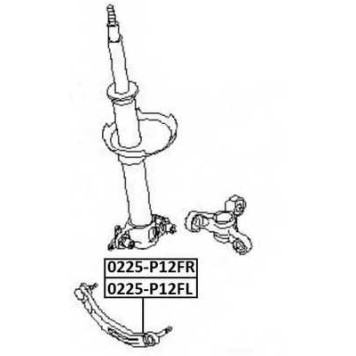 Рычаг независимой подвески колеса, подвеска колеса <b>ASVA 0225P12FR</b>