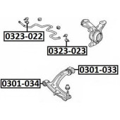Сайлентблок, рычаг независимой подвески колеса <b>ASVA 0301033</b>