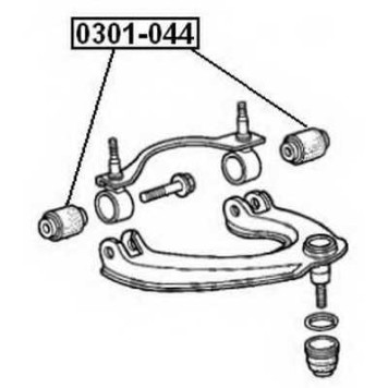 Сайлентблок переднего верхнего рычага <b>ASVA 0301044</b>