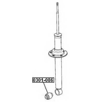 Сайлентблок, рычаг независимой подвески колеса <b>ASVA 0301086</b>