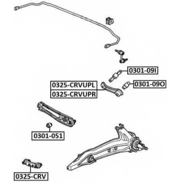 Сайленблок заднего верхнего поперечного рычага вне <b>ASVA 030109O</b>