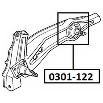 Сайлентблок, рычаг независимой подвески колеса <b>ASVA 0301122</b>