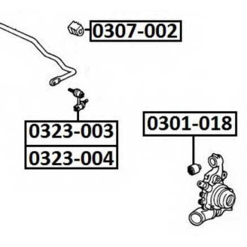 Втулка заднего стабилизатора D18 <b>ASVA 0307002</b>