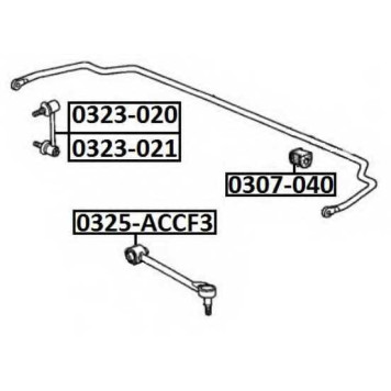Втулка заднего стабилизатора D14 <b>ASVA 0307040</b>