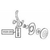 Опора шаровая нижняя (CR-V 1996-2002 RD1RD2) , мин, остаток = 50,000 <b>ASVA 0320203</b>