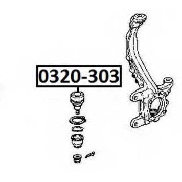 Опора шаровая нижняя <b>ASVA 0320303</b>
