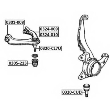 Опора шаровая нижняя <b>ASVA 0320CUD</b>