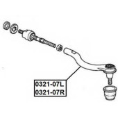 Наконечник рулевой левый <b>ASVA 032107L</b>