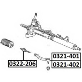 Наконечник рулевой левый <b>ASVA 0321402</b>