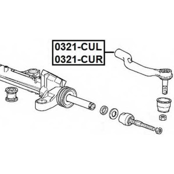 Наконечник рулевой правый <b>ASVA 0321CUR</b>