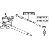 Наконечник рулевой левый <b>ASVA 0321GDL</b>