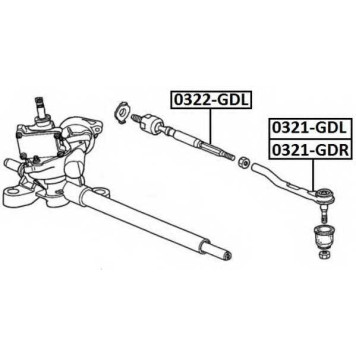 Наконечник поперечной рулевой тяги <b>ASVA 0321GDR</b>
