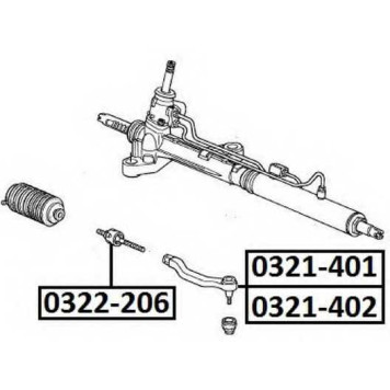 Тяга рулевая <b>ASVA 0322206</b>