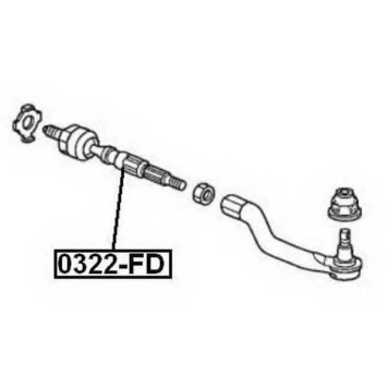 Тяга рулевая / шарнир осевой <b>ASVA 0322FD</b>