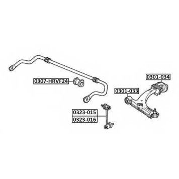 Тяга стабилизатора передняя правая <b>ASVA 0323015</b>