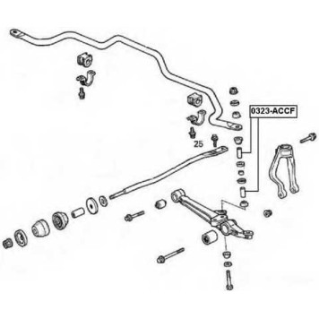 Тяга стабилизатора передняя 0323-ACCF <b>ASVA 0323ACCF</b>