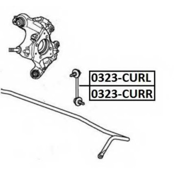 Тяга стабилизатора задняя левая <b>ASVA 0323CURL</b>