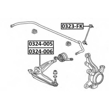 Тяга стабилизатора | перед прав/лев | <b>ASVA 0323-FK</b>