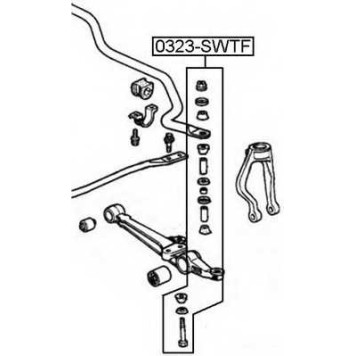 Тяга стабилизатора передняя <b>ASVA 0323STWF</b>