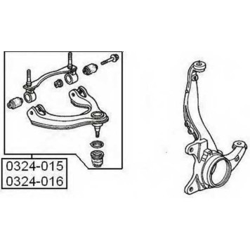 Рычаг независимой подвески колеса, подвеска колеса <b>ASVA 0324016</b>