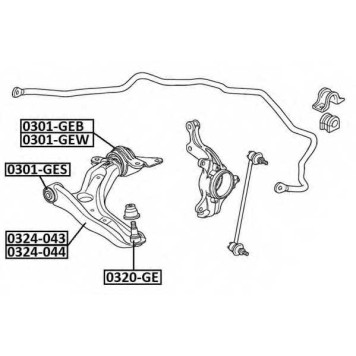 Рычаг правый (1021602207041300082709, китай) <b>ASVA 0324043</b>