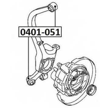 Сайлентблок, рычаг независимой подвески колеса <b>ASVA 0401051</b>
