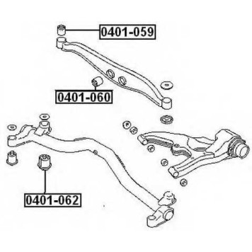 Сайлентблок заднего поперечного рычага (10216022/060213/0002431/6, китай) <b>ASVA 0401059</b>