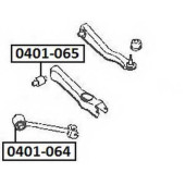 Сайлентблок, рычаг независимой подвески колеса <b>ASVA 0401065</b>