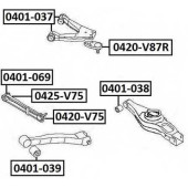 Сайлентблок, рычаг независимой подвески колеса <b>ASVA 0401069</b>