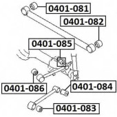 Сайленблок задней поперечной тяги правый <b>ASVA 0401081</b>