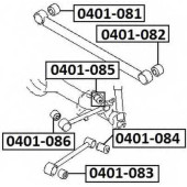 Сайлентблок, рычаг независимой подвески колеса <b>ASVA 0401086</b>
