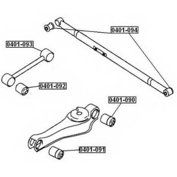 Сайлентблок задней подвески <b>ASVA 0401091</b>