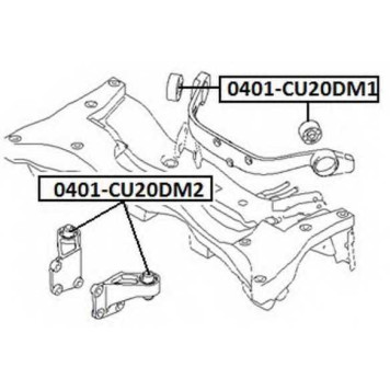 Сайлентблок, рычаг независимой подвески колеса <b>ASVA 0401CU20DM1</b>