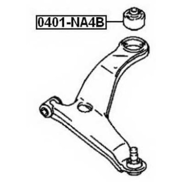 Сайлентблок, рычаг независимой подвески колеса <b>ASVA 0401NA4B</b>