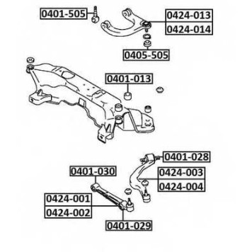 Пыльник шаровой опоры верхнего рычага <b>ASVA 0405505</b>