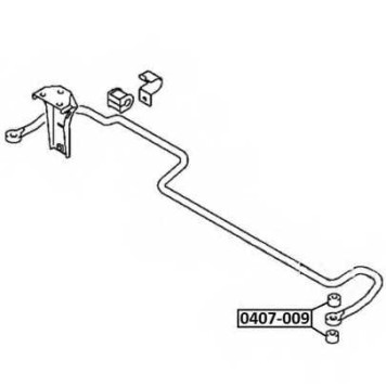 Втулка тяги стабилизатора | зад | <b>ASVA 0407-009</b>