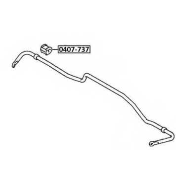 Втулка, стабилизатор <b>ASVA 0407737</b>