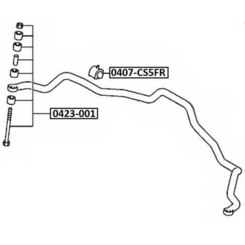 Втулка переднего стабилизатора D24 <b>ASVA 0407CS5FR</b>