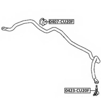 Втулка, стабилизатор <b>ASVA 0407CU20F</b>
