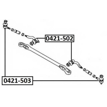 Наконечник поперечной рулевой тяги <b>ASVA 0421503</b>