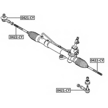 Наконечник поперечной рулевой тяги <b>ASVA 0421CY</b>