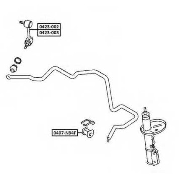 Тяга стабилизатора | перед прав | <b>ASVA 0423-003</b>