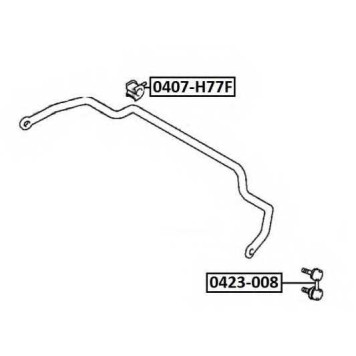 Тяга стабилизатора задняя <b>ASVA 0423008</b>
