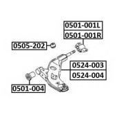 Сайленблок задний правый нижнего рычага <b>ASVA 0501001R</b>
