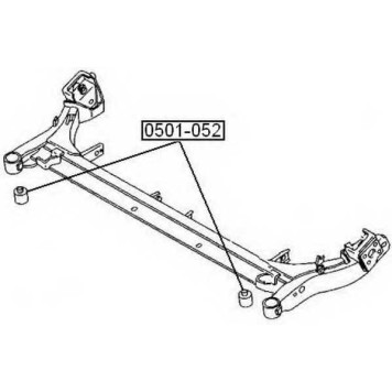 Сайлентблок, рычаг независимой подвески колеса <b>ASVA 0501052</b>