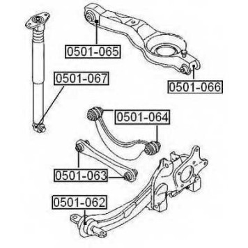 Подвеска, рычаг независимой подвески колеса <b>ASVA 0501065</b>