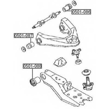 Сайлентблок верхнего переднего рычага (10216022070413000827010, китай) <b>ASVA 0501087</b>