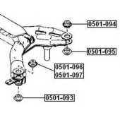 Сайлентблок, рычаг независимой подвески колеса <b>ASVA 0501097</b>